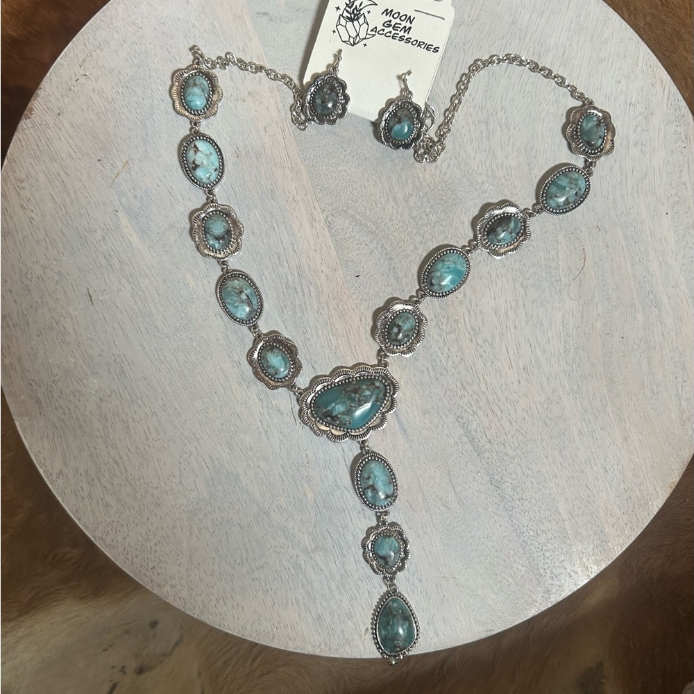 Turquoise Necklace and Earring Set